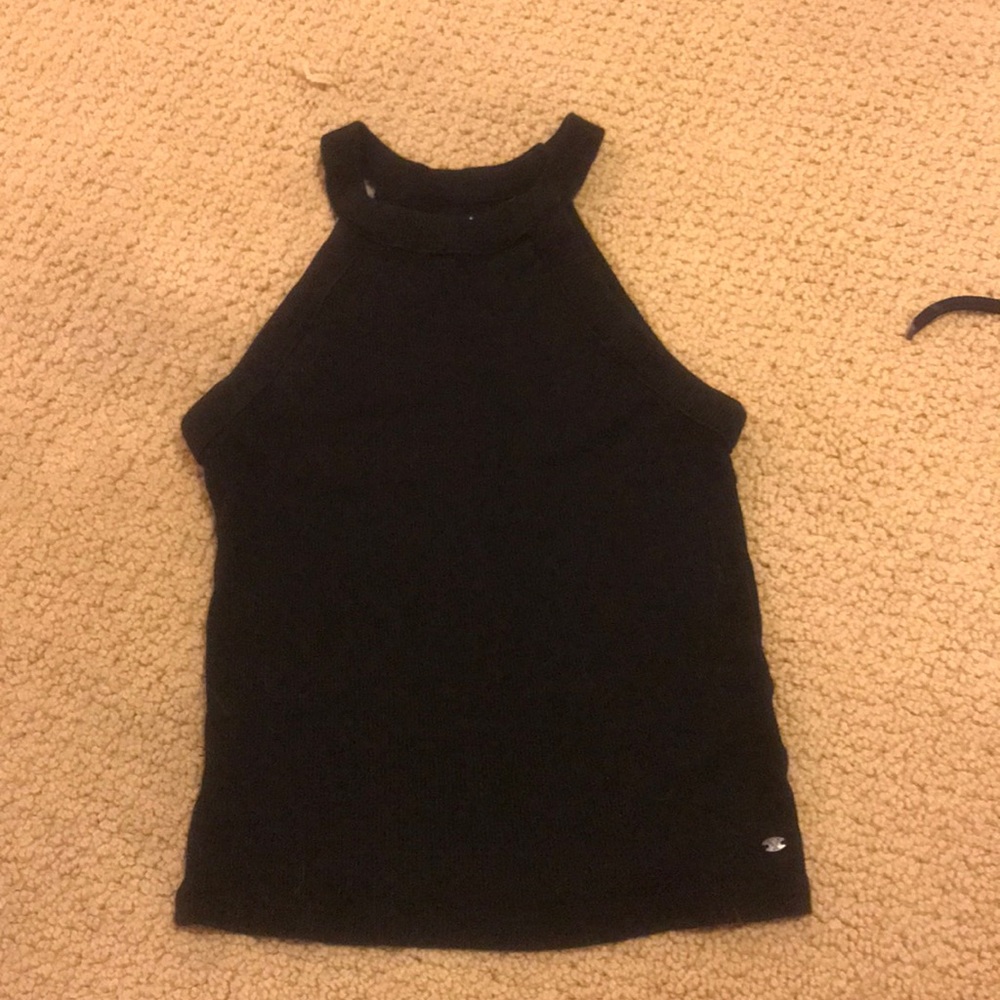 Black high neck tank